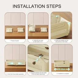 mixen Plastic Drawer Organizer Trays with Dividers Adjustable Storage Basket image 4