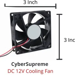 CyberSupreme Pack of 3 DC 12V Cooling Fan for DIY Incubator Cabinet & PC Case 3 inch Cooling Fan for PC Case CPU Cooler image 2