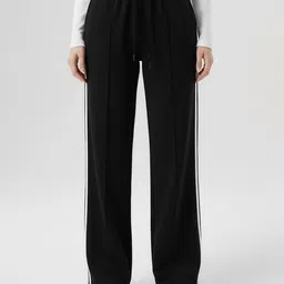 myo Women Solid Black Track Pants image 5