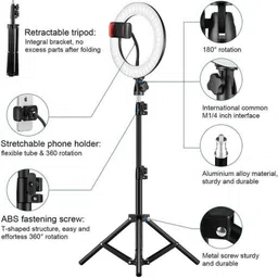 MOTOFLY Selfie Ring Light Remote Control 3 Light Modes 11 Level Brightness Ring Flash image 3