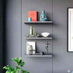 martemporium Corner Wall Rack Shelf for Home Decor & Storage – Space Saving Floating Shelf MDF (Medium Density Fiber) Wall Shelf image 3