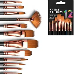bloomtip Premium Painting Brush Set of 12 PCS for multipurpose painting image 2