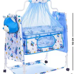 miss & chief New Born Baby Cradle Baby Crib Baby Jhula / Mattress Pillow Mosquito Net image 4