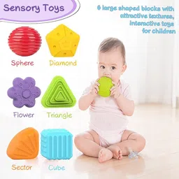 countrylink Baby Sorter Toy Colorful Cube with 6 Pcs Multi Sensory Shape, Early Learning Toy image 2