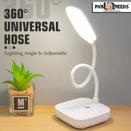 pick ur needs Rechargeable Table Lamp With 3 Multiple LED Light Touch Sensor Type C Charging Study Lamp image 3