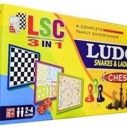 hezalwood 3 in 1 Ludo chess snake & ladder Party & Fun Games (S66) Board Game Party & Fun Board Game-picture-14