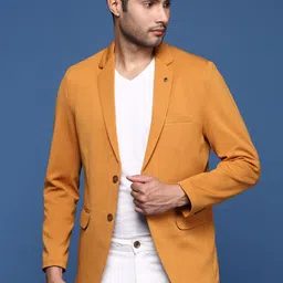 showoffff Men Solid Single Breasted Formal Blazer-picture-37