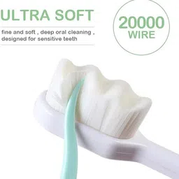 zivini Extra Soft Manual Toothbrush For Smooth & Refreshing BrushingFor Sensitive Gums Ultra Soft Toothbrush image 3