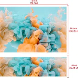 FineArts HD Printed Full Panel Laptop Skin Sticker Vinyl Fits Size Upto 15.6 inches No Residue, Bubble Free - sky blue orange smoked Self Adhesive Vinyl Laptop Decal 15.6 image 4