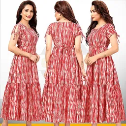 kaka Women Gown Pink Ankle Length Dress image 2