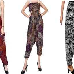 fusfus Printed Rayon, Cotton Women Harem Pants-picture-13
