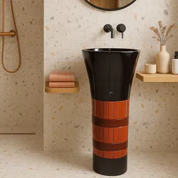 Premium Quality Pedestal Wash Basin| Stain & Scratch Resistant| pedestal wash basin|ceramic wash basin with pedestal|damru washbasin|basin| Pedestal Basin-image-15