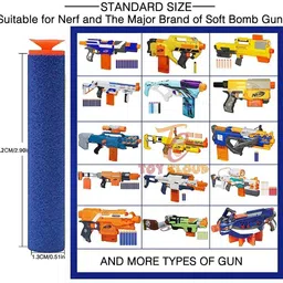 bzilo PACK OF 100 Bullet Foam Darts for Toy Blaster Guns W_32 Darts & Plastic Bullets image 3
