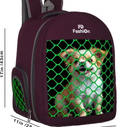 fd fashion High Quality Breathable backpack for small pet & Ventilated Airline Pet Carrier Maroon Airline Pet Carrier image 4