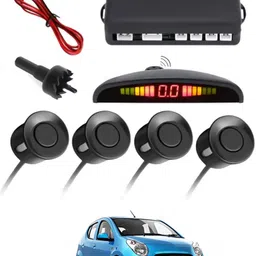 Black Reverse Car Parking Sensor for Universal for All Cars-24 Set of 4 pcs Car Parking Sensors with LED Parking Assistant Kit-24 Parking Sensor-image-70