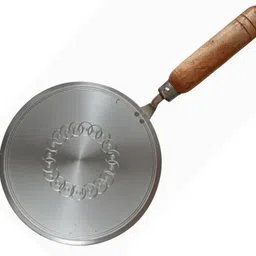 Homhen Premium Iron Tawa for Roti with Wooden Handle|10 Inch Toxin Free Heavy Tawa 25 cm diameter-image-33