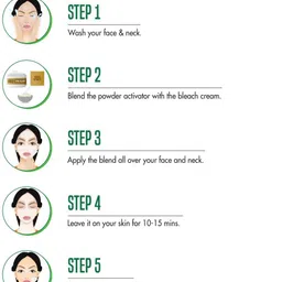 nature's essence Party Ready Glowing Gold Combo, Gold Facial Kit & Creme Bleach, Pack of 2 81 g image 4