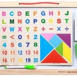 kokee toys Double sided big size magic magnetic slate drawing writing board for kids|boys|girls black & white board (Multicolor).-picture-46