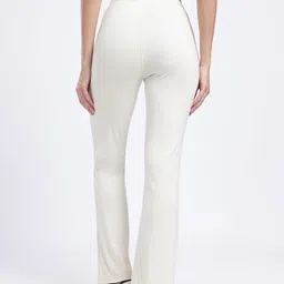 glitchez Women Solid White Track Pants image 4