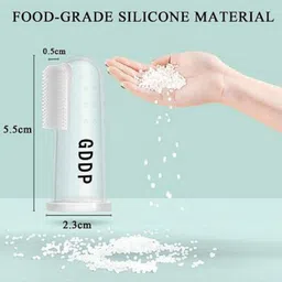 jariso Silicone Baby Newborn Infant Finger Soft Toothbrush with caseXIII (Pack of 1) Soft Toothbrush image 3