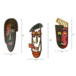 Three Taporis Wall Decor Mask by Aakriti Art Creations image 3