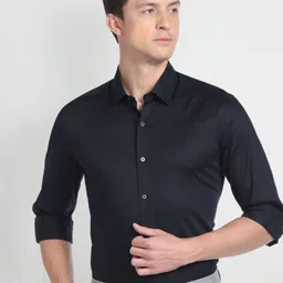 arrow newyork Men Slim Fit Solid Spread Collar Formal Shirt-picture-13