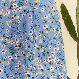 berrylush Women Printed A-line Blue Skirt image 4