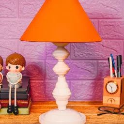 Mustard Shade Table Lamp With Metal Base By Foziq image 2