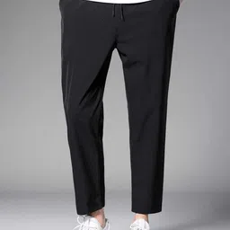 pluck Men Colorblock Black Track Pants image 1