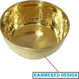 a & h enterprises Brass Cereal Bowl Hand Made Big Hammered Bowls for Dinnerware,Serveware Katori , Vegetable Bowl image 4