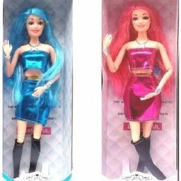 tenmar Beautiful Charm Doll with Foldable Legs & Hands for Kids (2Pc)-picture-12