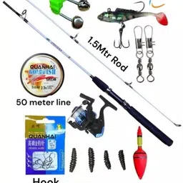house of common Fishing rod 1.5 Mtr Fishing rod And Reel With Fishing Combo Kit Multicolor Fishing Rod-picture-14