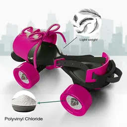 jaspo Rapido Adjustable Roller Skates for Senior Age Group (6-14 Years Unisex) Quad Roller Skates - Size 1-8 UK image 2