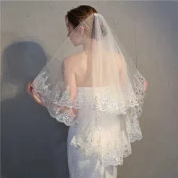 unique bridal squence veil Multi Tiered Wedding Viles-picture-16