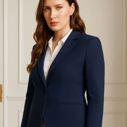 martini Women Solid Single Breasted Formal Blazer image 3