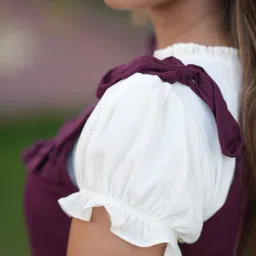 vastra mall Women Fit and Flare Purple Midi/Calf Length Dress image 3