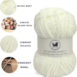 qroof Soft Chunky Greyish Pink Knitting Wool Combo (200 gram) image 4