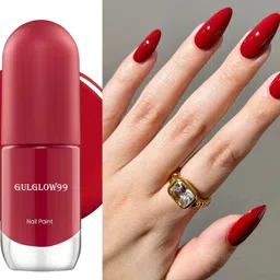 Women High Glossy Quick Dry Nail Polish RED-image-0