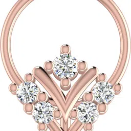 avsar Pihu 18kt Diamond Rose Gold Nose Wire-picture-16