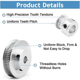 serplex Synchronous Wheel Timing Pulley for 3D Printer with 20 60 Teeth 8mm Bore 3D Printer image 4