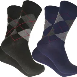 cozyway Men Argyle Mid-Calf/Crew-picture-10