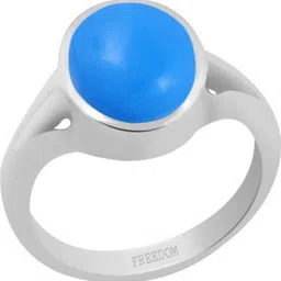 freedom Natural Certified Turquoise (Firoza) Gemstone 5.25 Ratti or 4.78 Carat for Male & Female Sterling Silver Ring-picture-28