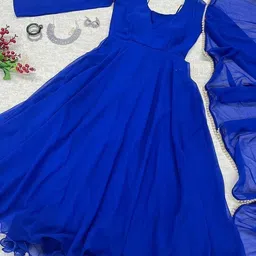 s2dclothing Printed Georgette Stitched Anarkali Gown image 4