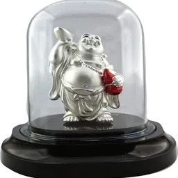 silverspot jewel 999 Pure Silver Laughing Buddha Beautiful Idol with Acrylic Base Decorative Showpiece - 4 cm-picture-36
