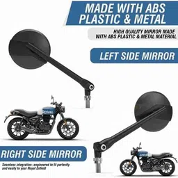 killerryder Manual Rear View Mirror For Royal Enfield Universal For Bike image 3