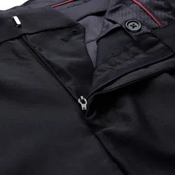 raymond Men Slim Fit Dark Blue Polyester Trousers image 4