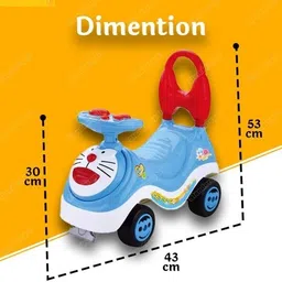 prabal Doremon Toys Magic CAR & Frog Scooter & Push Car Battery Operated Ride On image 3
