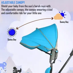 lol-fun Tricycle with Canopy and Parental Handle tricycle baby for kids canopy Tricycle image 5