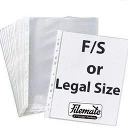F/S or Legal Size Sheet Protector(Pack of 50 pcs)(150 micron)(Size: 13.75 X 9.25 inch) / Document sleeves-image-51