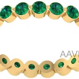 aavira Full Eternity Sapphire Bridal Wedding Band Silver Ring image 2